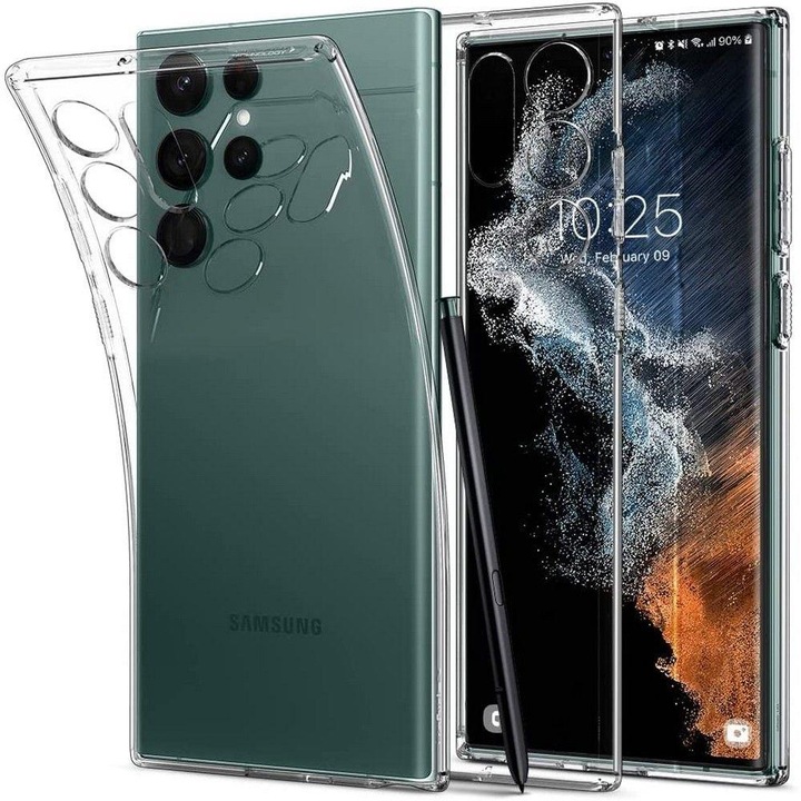 Калъф за Samsung Galaxy S22 Ultra 5G S908, Spigen, Liquid Crystal, Прозрачен ACS03912