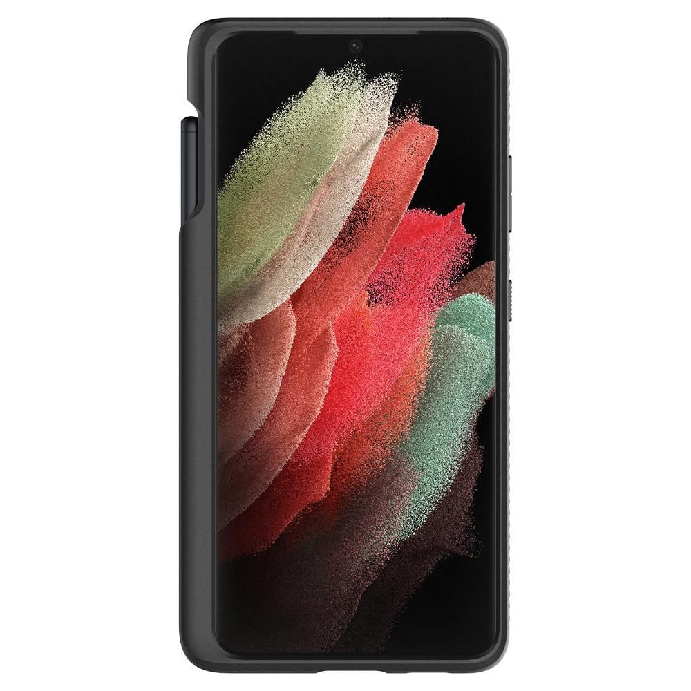 Husa pentru Samsung Galaxy S21 Ultra 5G - Spigen Liquid Air - Matte Black