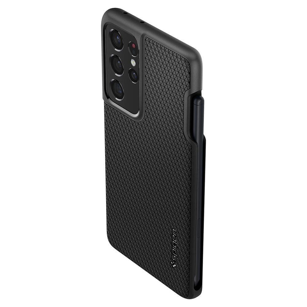 Husa pentru Samsung Galaxy S21 Ultra 5G - Spigen Liquid Air - Matte Black