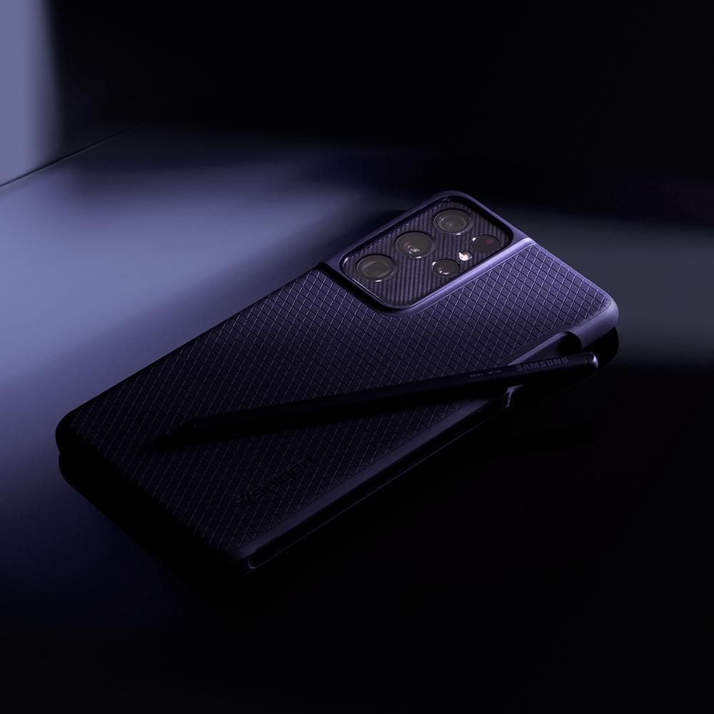 Husa pentru Samsung Galaxy S21 Ultra 5G - Spigen Liquid Air - Matte Black