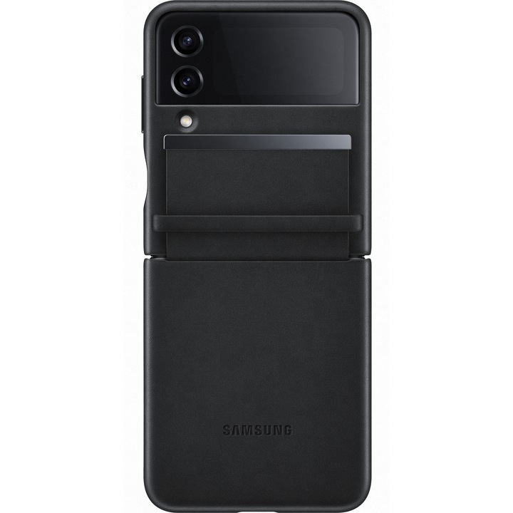 Калъф за Samsung Galaxy Z Flip4 F721, Flap Leather Cover, Черен EF-VF721LBEGWW