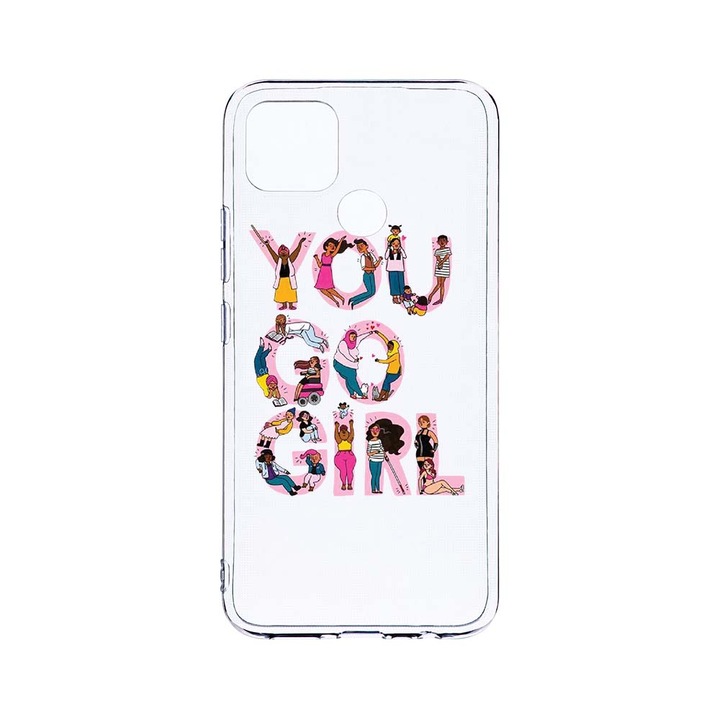 Силиконов калъф BestCase за Realme 7i, Girl Power, Camera Protection, Clear Silicon 2.0MM, T 250