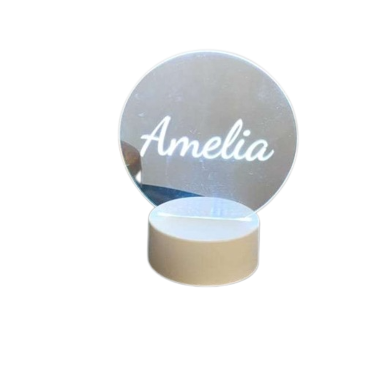 Lampa de veghe ambientala decorativa stil veioza LED cu mesaje personalizate scrise de tine