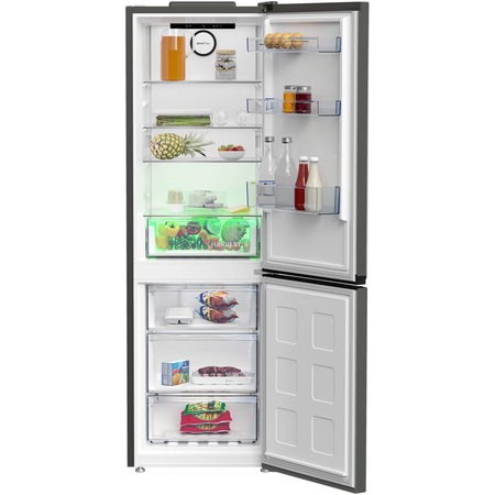 Хладилник с фризер Beko B5RCNA366HG, 316 л, No frost, AeroFlow, Клас C, HarvestFresh, Инверторен компресор ProsSmart, MaxStore, H 186,5 см, Manhattan Grey