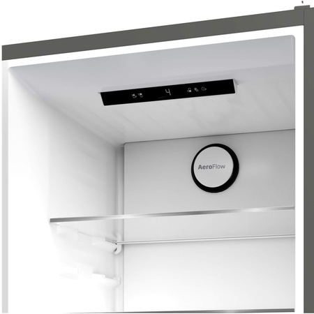 Combina frigorifica Beko B5RCNA406HXBR, 355 l, No Frost, AeroFlow, Clasa C, HarvestFresh, Compresor ProSmart Inverter, MaxStore, H 203.5 cm, Dark Inox