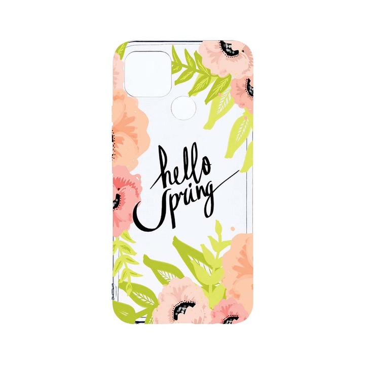 Силиконов калъф BestCase за Realme 7i, Hello Spring, Camera Protection, Clear Silicon 2.0MM, T 685