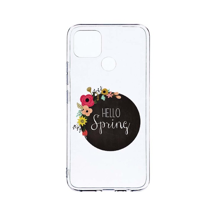 Силиконов калъф BestCase за Realme 7i, Hello Spring, Camera Protection, Clear Silicon 2.0MM, T 684