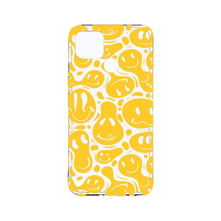 BestCase 2MM Clear Szilikon telefontok, Realme C12 / C25s, Acid Smiley, Kamera védelem, strapabíró, T 1053