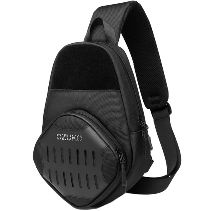 Crossbody hátizsák, vízálló, Mini-Military OZUKO OZ9416BK Fekete