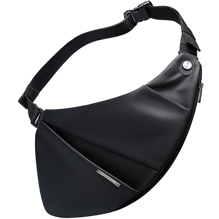 Zolux Bange BG7378BK uniszex crossbody táska, vékony vízálló anyag, koreai design, fekete