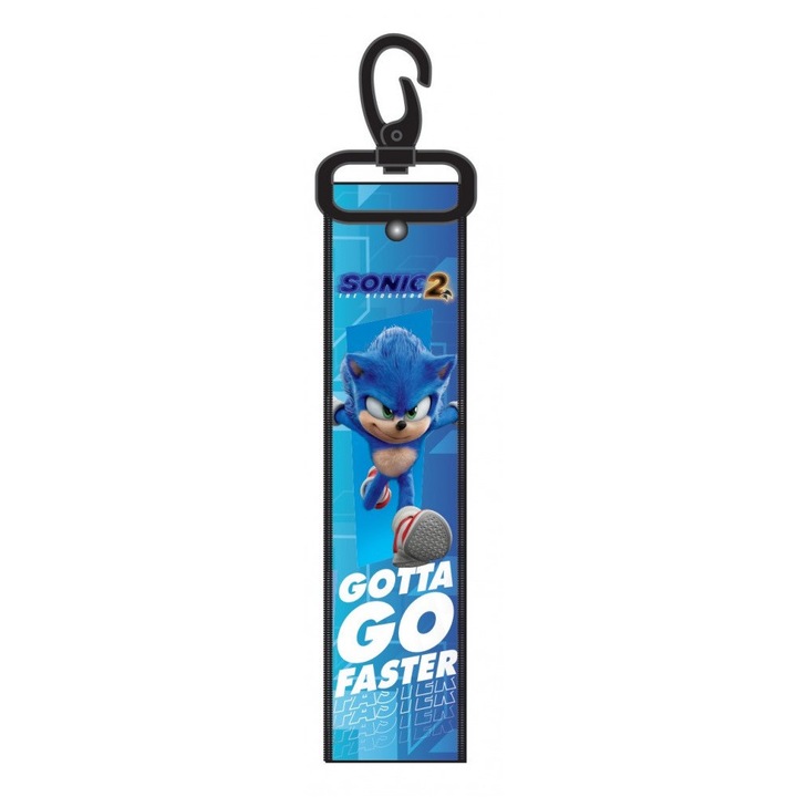 Sonic a sündisznó kulcstartó kék