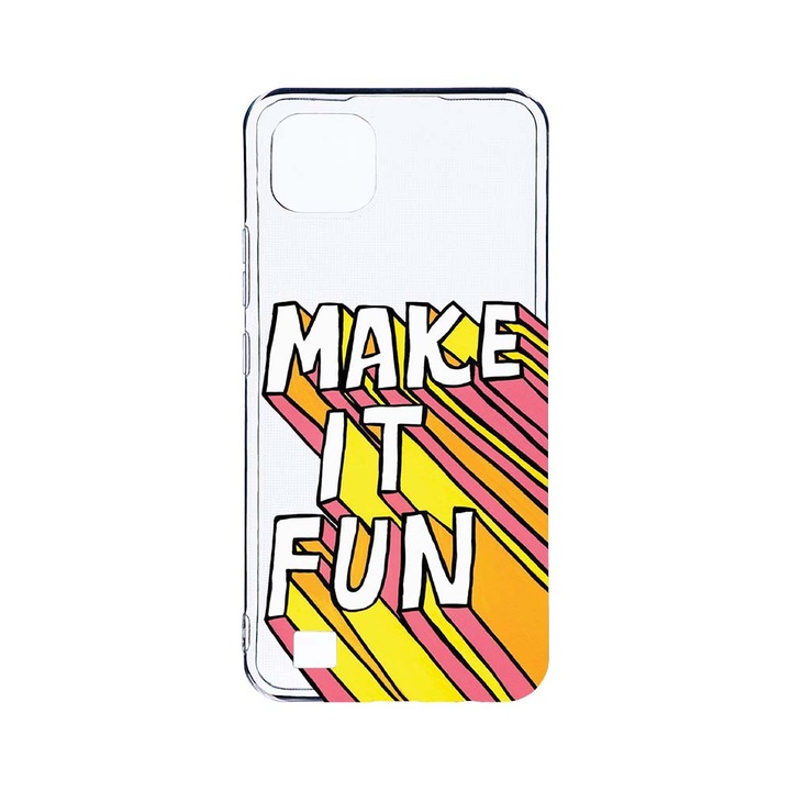 Husa BestCase® Clear Silicon 2MM, Compatibila Cu Realme C11 (2021), Make It Fun, Antisoc, Protectie Camera, Margini ridicate pentru protectia ecranului, T 494
