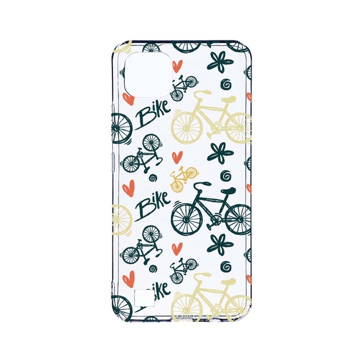 BestCase 2MM Clear Szilikon telefontok, Realme C11 (2021), Bike Love, Kamera védelem, strapabíró, T 781
