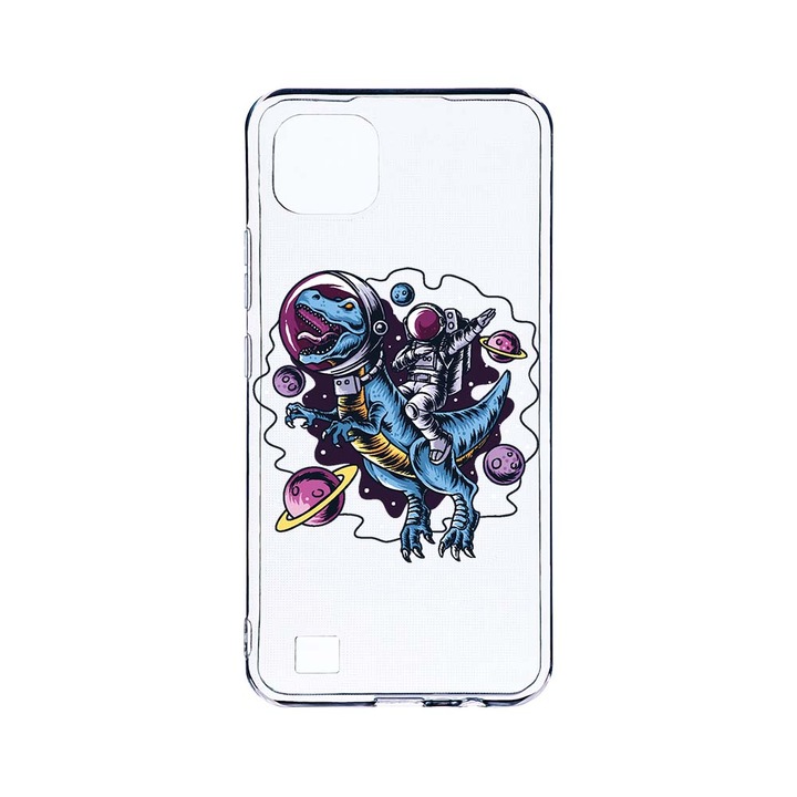 BestCase 2MM Clear Szilikon telefontok, Realme C11 (2021), Astronaut Ride, Kamera védelem, strapabíró, T 772