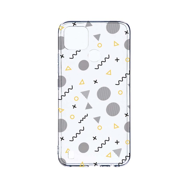 Силиконов калъф BestCase за Realme C25Y, Abstract, Camera Protection, Clear Silicon 2.0MM, T 74