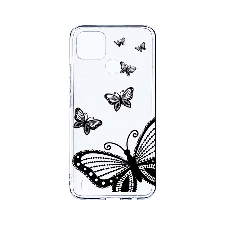 Силиконов калъф BestCase за Realme C25Y, Flowers, Camera Protection, Clear Silicon 2.0MM, T 79