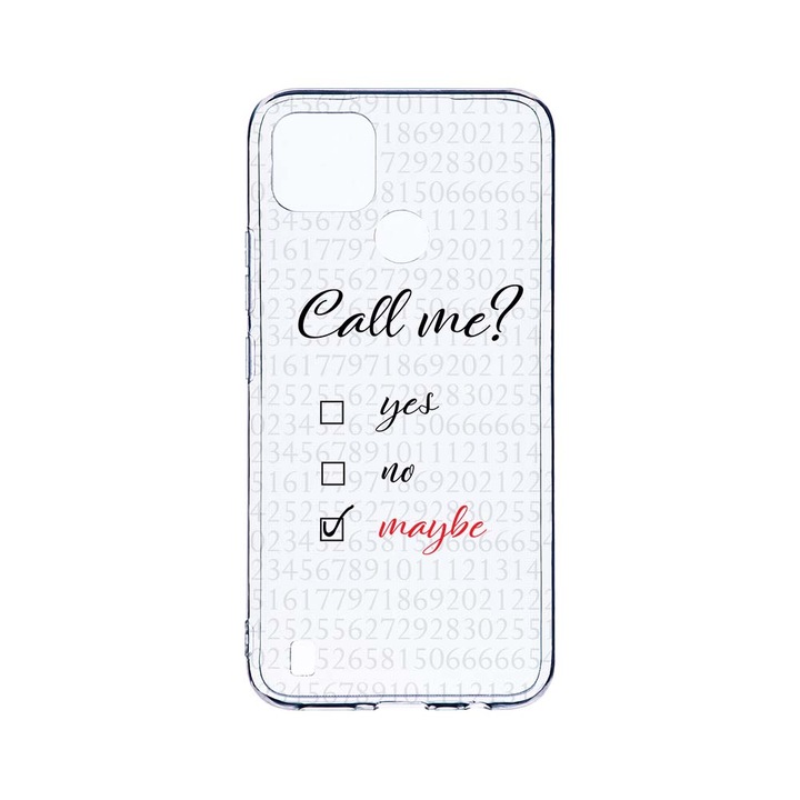 Силиконов калъф BestCase за Realme C25Y, Call Me, Camera Protection, Clear Silicon 2.0MM, T 149