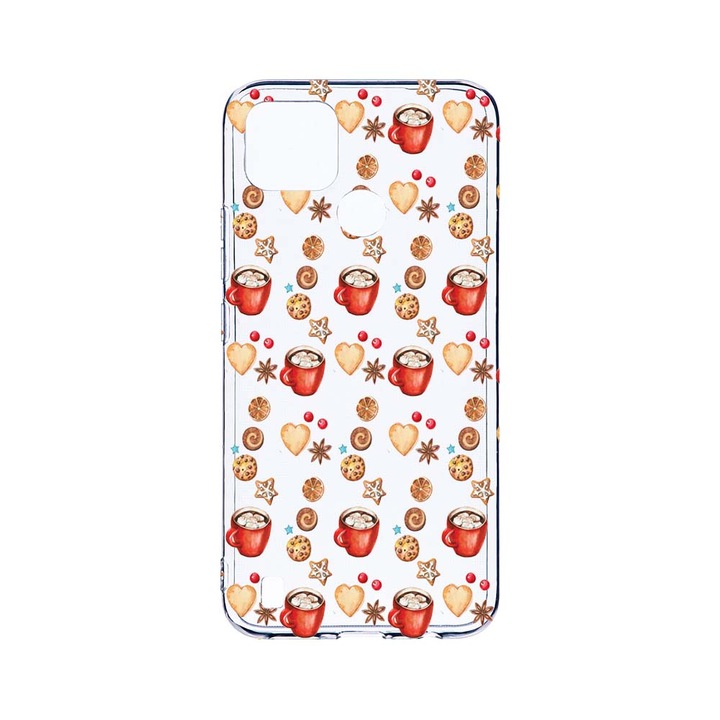 BestCase 2MM Clear Szilikon telefontok, Realme C21Y, Xmas, Kamera védelem, strapabíró, T 343