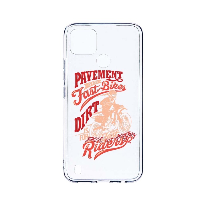 BestCase 2MM Clear Szilikon telefontok, Realme C25Y, Fast Bike, Kamera védelem, strapabíró, T 827