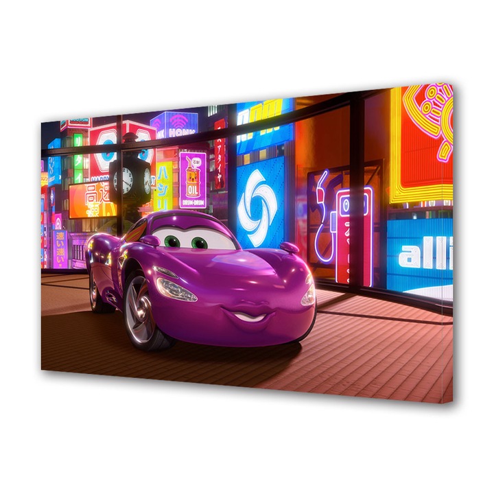 Tablou Luminos in intuneric VarioView Fosforescent Moonlight GLOW Animatie pentru copii Cars 2 2011 , 20 x 30 cm