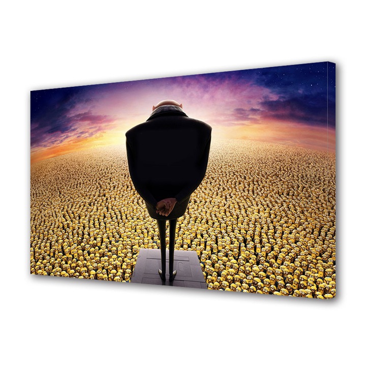 Tablou Luminos in intuneric VarioView Fosforescent Moonlight GLOW Animatie pentru copii Despicable Me 2 Gru si Minionii , 20 x 30 cm