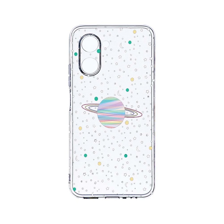 Силиконов калъф BestCase за Realme C33, Universe, Planets, Camera Protection, Clear Silicon 2.0MM, T 468