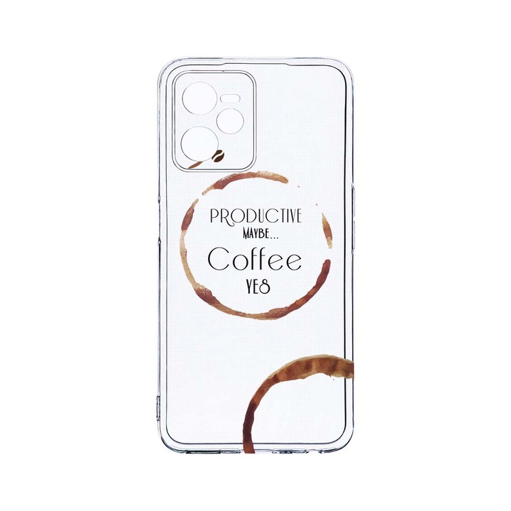 Силиконов калъф BestCase за Realme Narzo 50A Prime / C35, Coffee, Camera Protection, Clear Silicon 2MM, T 33
