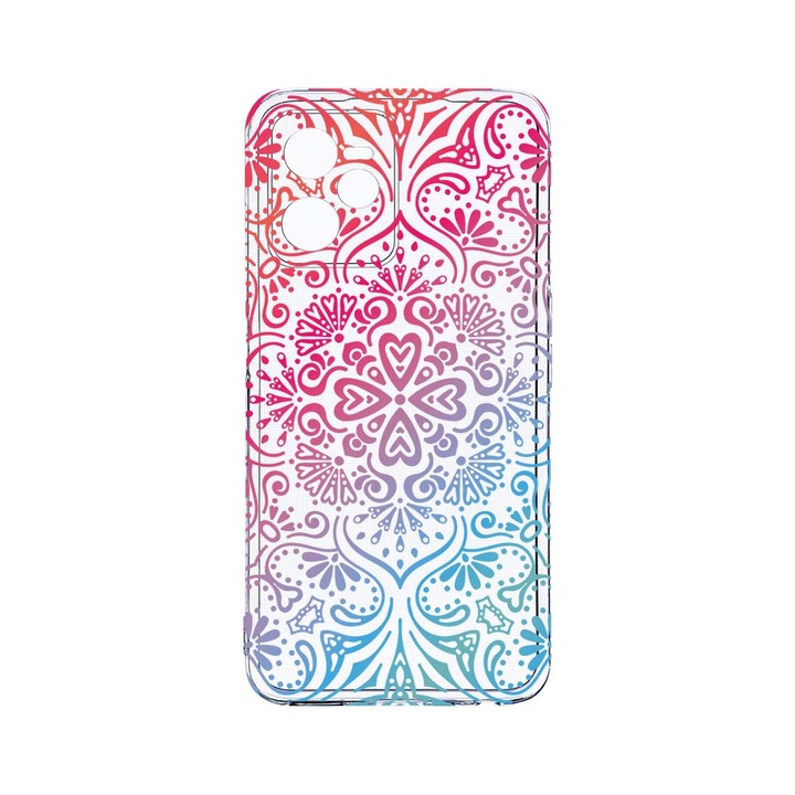 Силиконов калъф BestCase за Realme Narzo 50A Prime / C35, Mandala Color, Camera Protection, Clear Silicon 2MM, T 72