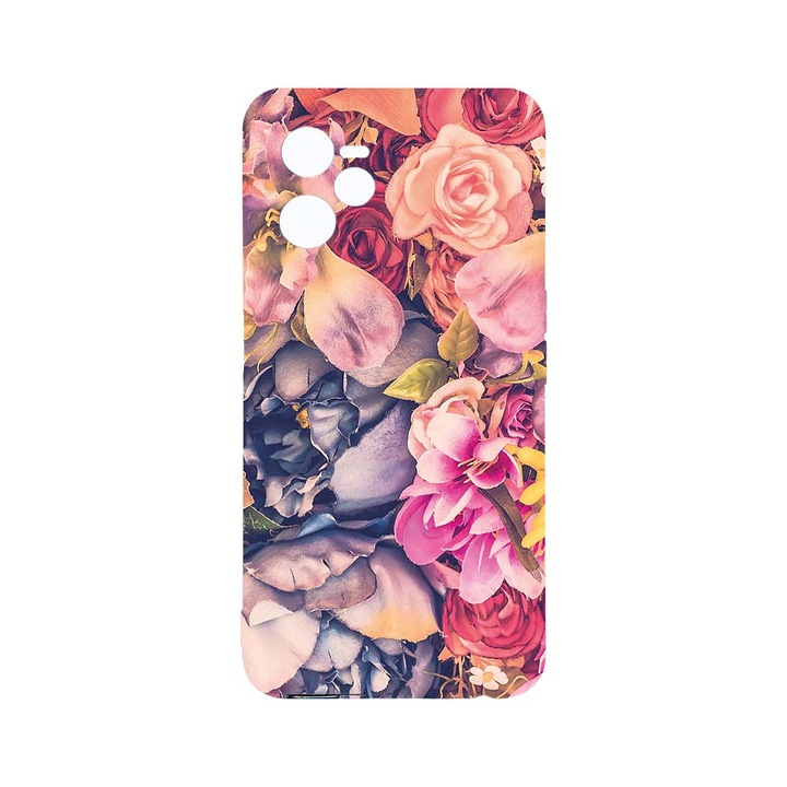 Силиконов калъф BestCase за Realme Narzo 50A Prime / C35, Floral, Camera Protection, Clear Silicon 2MM, T 5