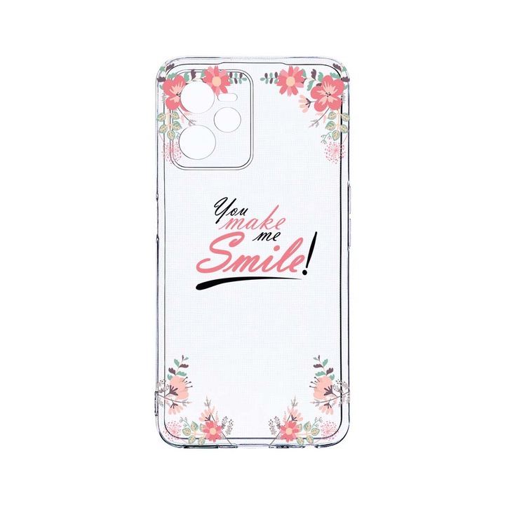 Силиконов калъф BestCase за Realme Narzo 50A Prime / C35, Make Me Smile, Camera Protection, Clear Silicon 2MM, T 4