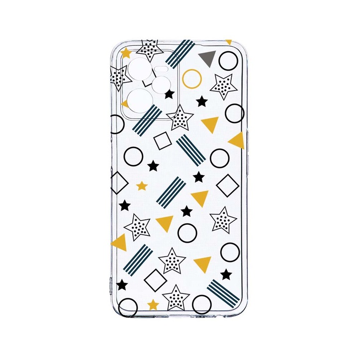 Силиконов калъф BestCase за Realme Narzo 50A Prime / C35, Geometric, Camera Protection, Clear Silicon 2MM, T 138