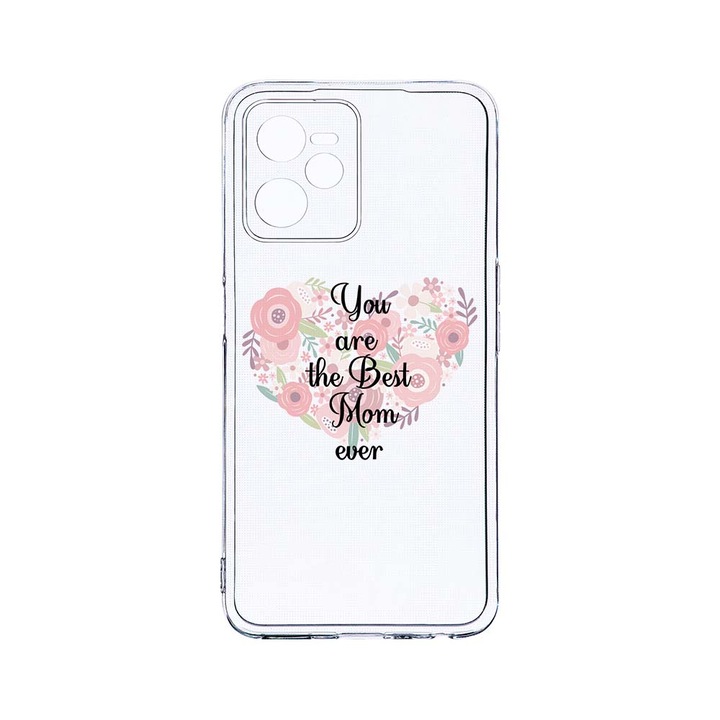 Силиконов калъф BestCase за Realme Narzo 50A Prime / C35, Best Mom Ever, Camera Protection, Clear Silicon 2MM, T 30