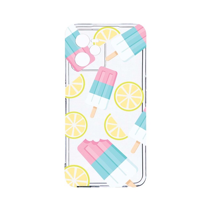 Силиконов калъф BestCase за Realme Narzo 50A Prime / C35, Ice Cream, Camera Protection, Clear Silicon 2MM, T 65