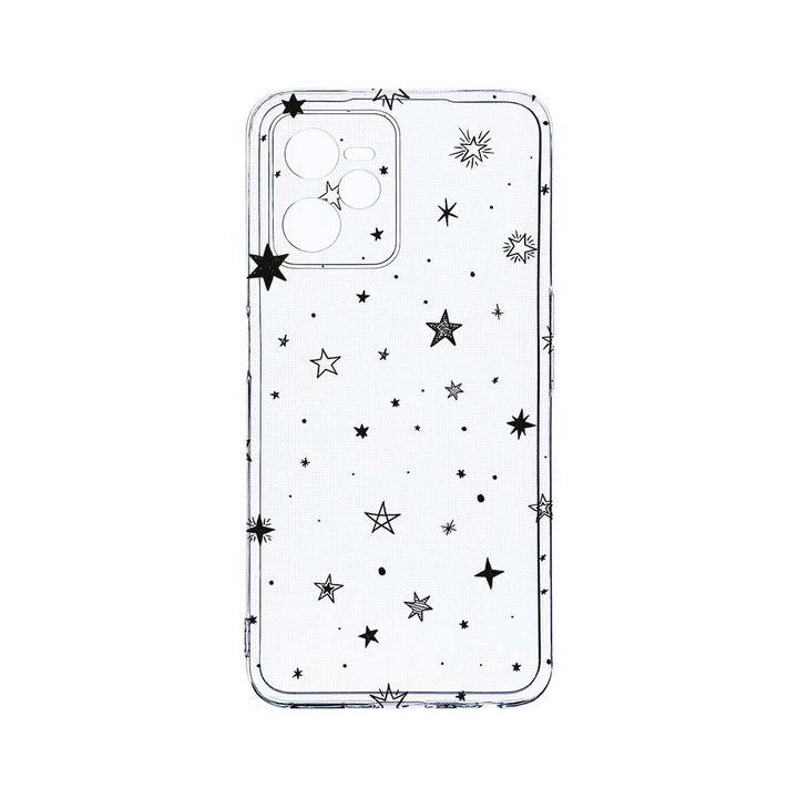 Силиконов калъф BestCase за Realme Narzo 50A Prime / C35, Stars, Camera Protection, Clear Silicon 2MM, T 143