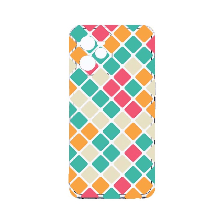 Силиконов калъф BestCase за Realme Narzo 50A Prime / C35, Mozaic, Camera Protection, Clear Silicon 2MM, T 123