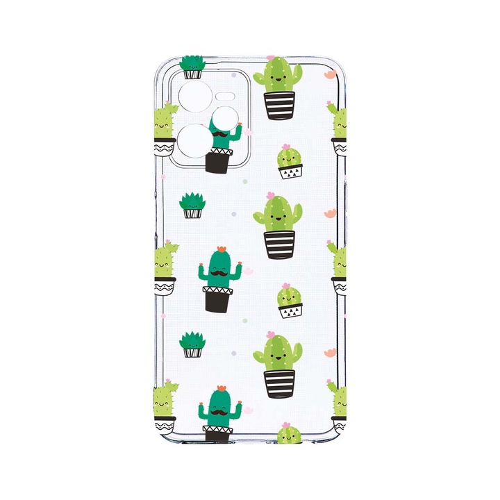Силиконов калъф BestCase за Realme Narzo 50A Prime / C35, Cactus, Camera Protection, Clear Silicon 2MM, T 165
