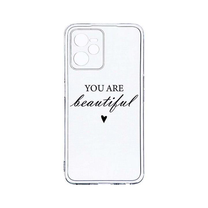 Силиконов калъф BestCase за Realme Narzo 50A Prime / C35, You Are Beautiful, Camera Protection, Clear Silicon 2MM, T 477