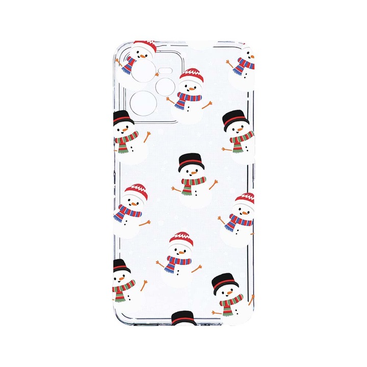 Силиконов калъф BestCase за Realme Narzo 50A Prime / C35, Snowman, Camera Protection, Clear Silicon 2MM, T 351
