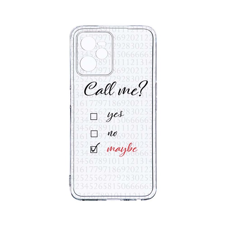 Силиконов калъф BestCase за Realme Narzo 50A Prime / C35, Call Me, Camera Protection, Clear Silicon 2MM, T 149