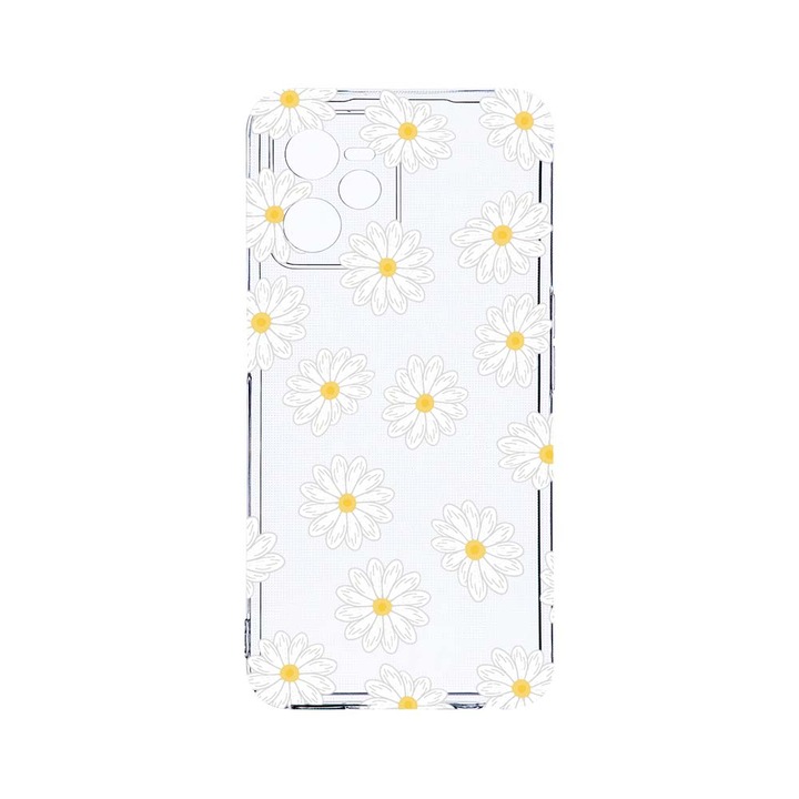 Силиконов калъф BestCase за Realme Narzo 50A Prime / C35, Happy Flowers Daisy, Camera Protection, Clear Silicon 2MM, T 513