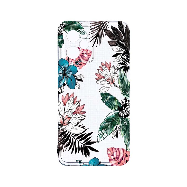 Силиконов калъф BestCase за Realme Narzo 50A Prime / C35, Pastel Colors - Flowers, Camera Protection, Clear Silicon 2MM, T 500