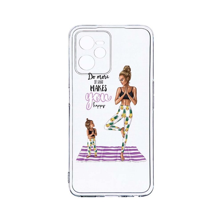 Силиконов калъф BestCase за Realme Narzo 50A Prime / C35, Girl Mom, Camera Protection, Clear Silicon 2MM, T 560