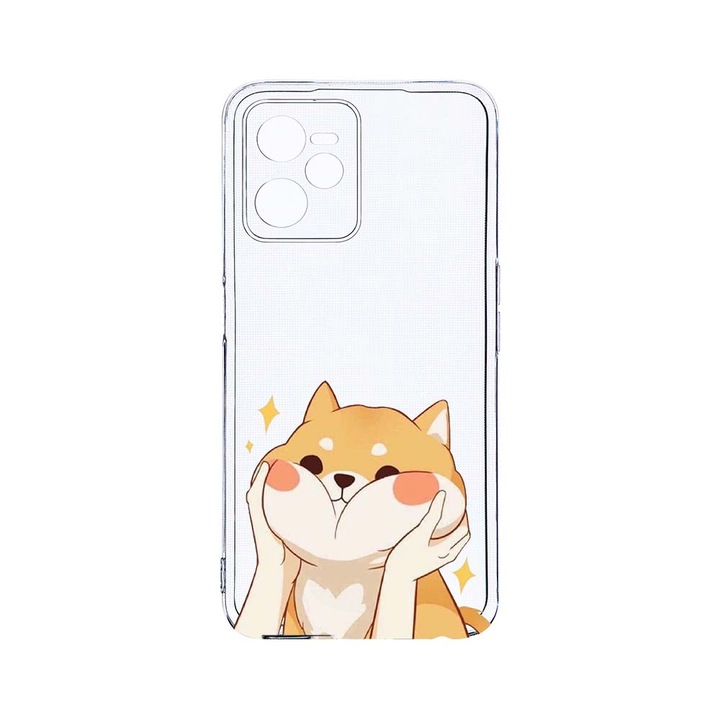 Силиконов калъф BestCase за Realme Narzo 50A Prime / C35, Emoji - Sweet Cat, Camera Protection, Clear Silicon 2MM, T 596