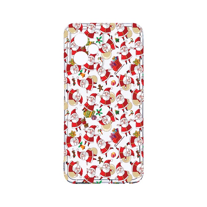 Силиконов калъф BestCase за Realme Narzo 50A Prime / C35, Xmas - Santa Claus, Camera Protection, Clear Silicon 2MM, T 315