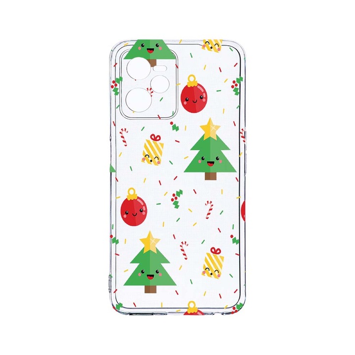Силиконов калъф BestCase за Realme Narzo 50A Prime / C35, Xmas Tree, Camera Protection, Clear Silicon 2MM, T 309