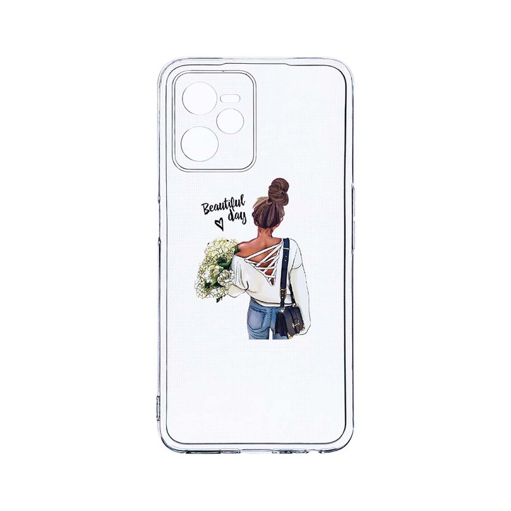 Силиконов калъф BestCase за Realme Narzo 50A Prime / C35, Mom's Beautiful Day, Camera Protection, Clear Silicon 2MM, T 561