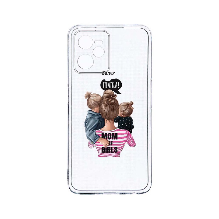 Силиконов калъф BestCase за Realme Narzo 50A Prime / C35, Super Mama, Camera Protection, Clear Silicon 2MM, T 556