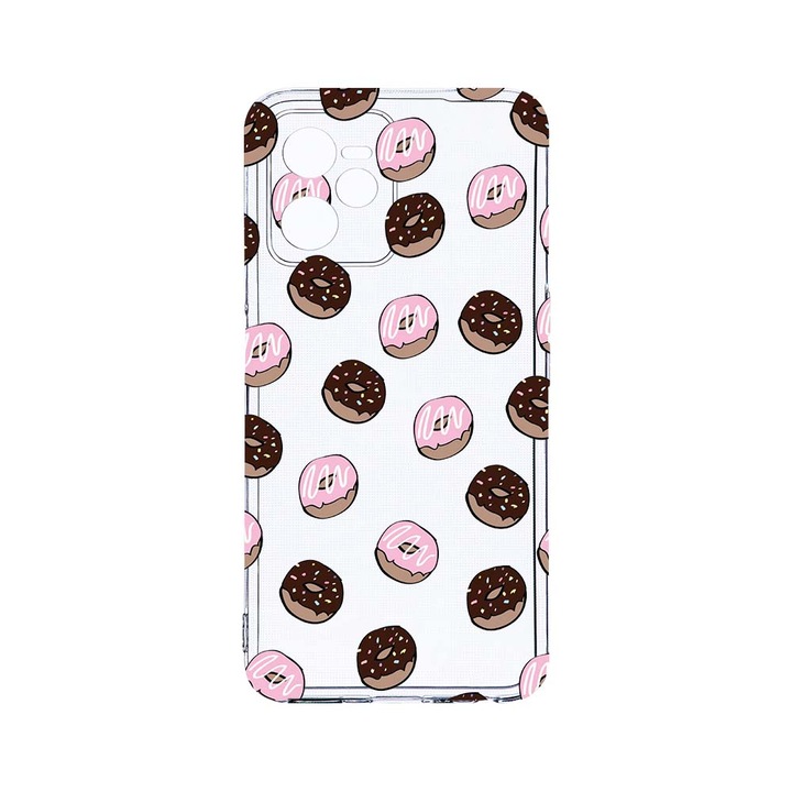 Силиконов калъф BestCase за Realme Narzo 50A Prime / C35, Donuts, Camera Protection, Clear Silicon 2MM, T 667