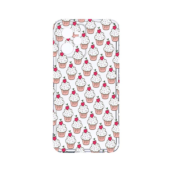 Силиконов калъф BestCase за Realme Narzo 50A Prime / C35, Muffins, Camera Protection, Clear Silicon 2MM, T 668