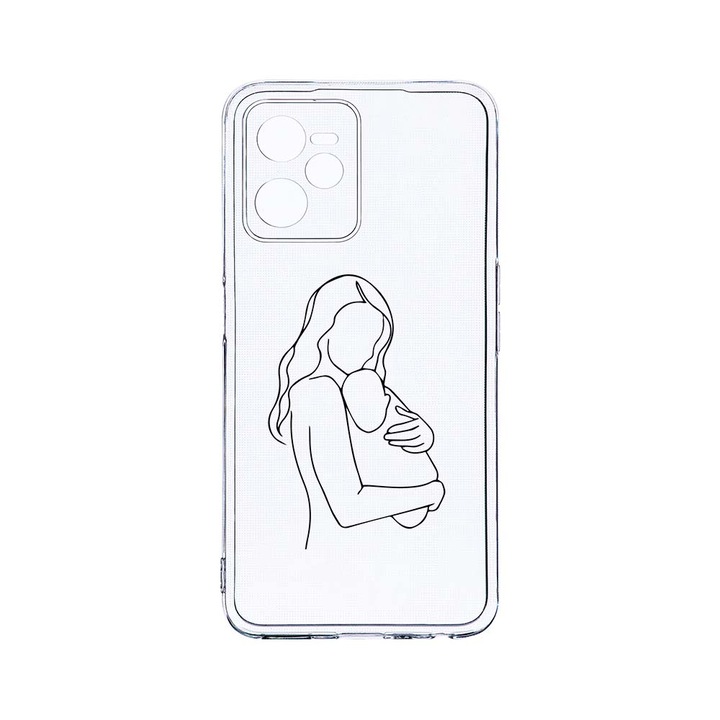 Силиконов калъф BestCase за Realme Narzo 50A Prime / C35, Mother Love, Camera Protection, Clear Silicon 2MM, T 747